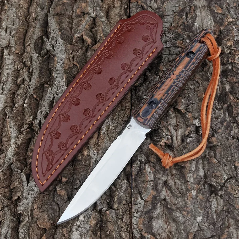 

Портативный альпинистский спасательный нож с фиксированным лезвием, прочный карманный инструмент для кемпинга и пешего туризма, 7Cr13Mov, стальное лезвие с ручкой из микроты, рождественские подарки