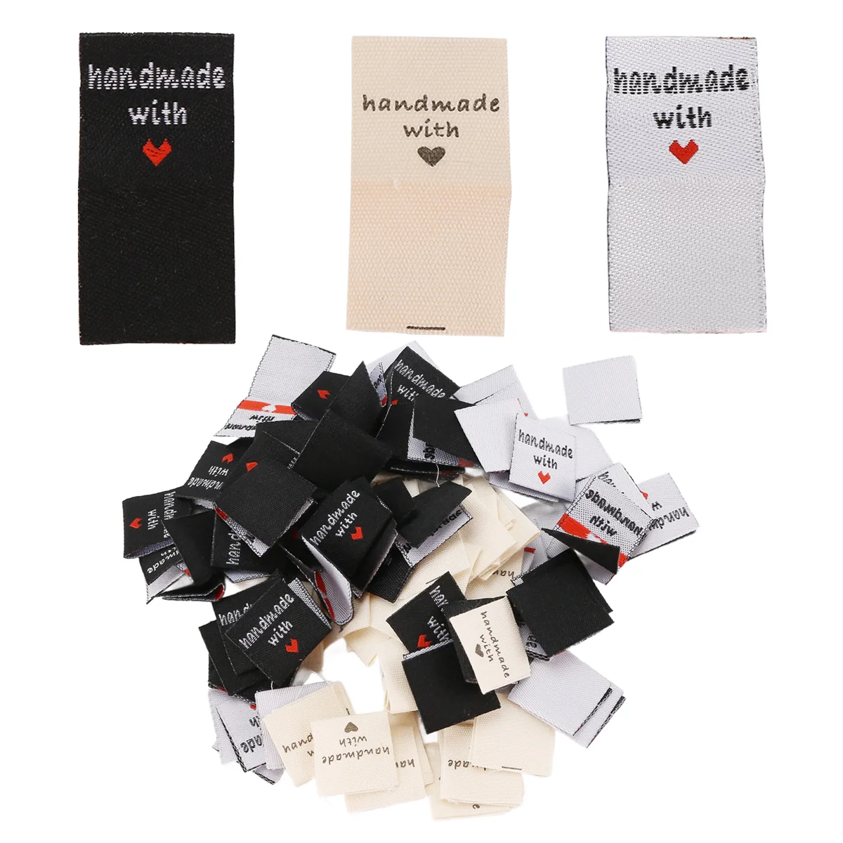 حار 150 قطعة اليدوية خياطة على الملابس المنسوجة تسميات الخياطة صياغة النسيج العلامات للملابس الدمى القبعات الأحذية الخياطة الحرف DIY بها بنفسك