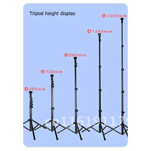 1.5m Extendable Telescopic Tripod Adjustable Outdoor Aluminium 4-section Sightseeing Accessories for Smartphone