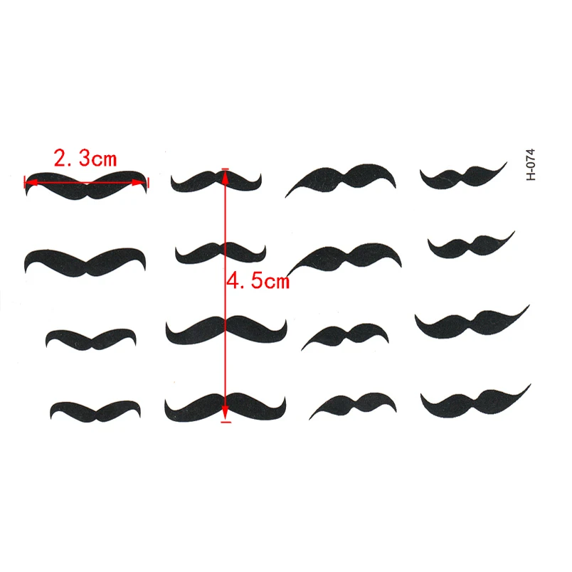 Bigote à prova dwaterproof água tatuagens temporárias maquiagem artes corporais temporárias flash tatuagem adesivo tatouage temporaire glitter