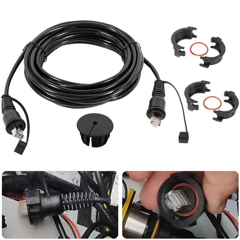 20Foot Marine Network Cable for Garmin GPSMAP,GMR,GSD,ECHOMAP Ultra/Plus/UHD RJ45 Male to Male Ethernet Cable 010-10551-00
