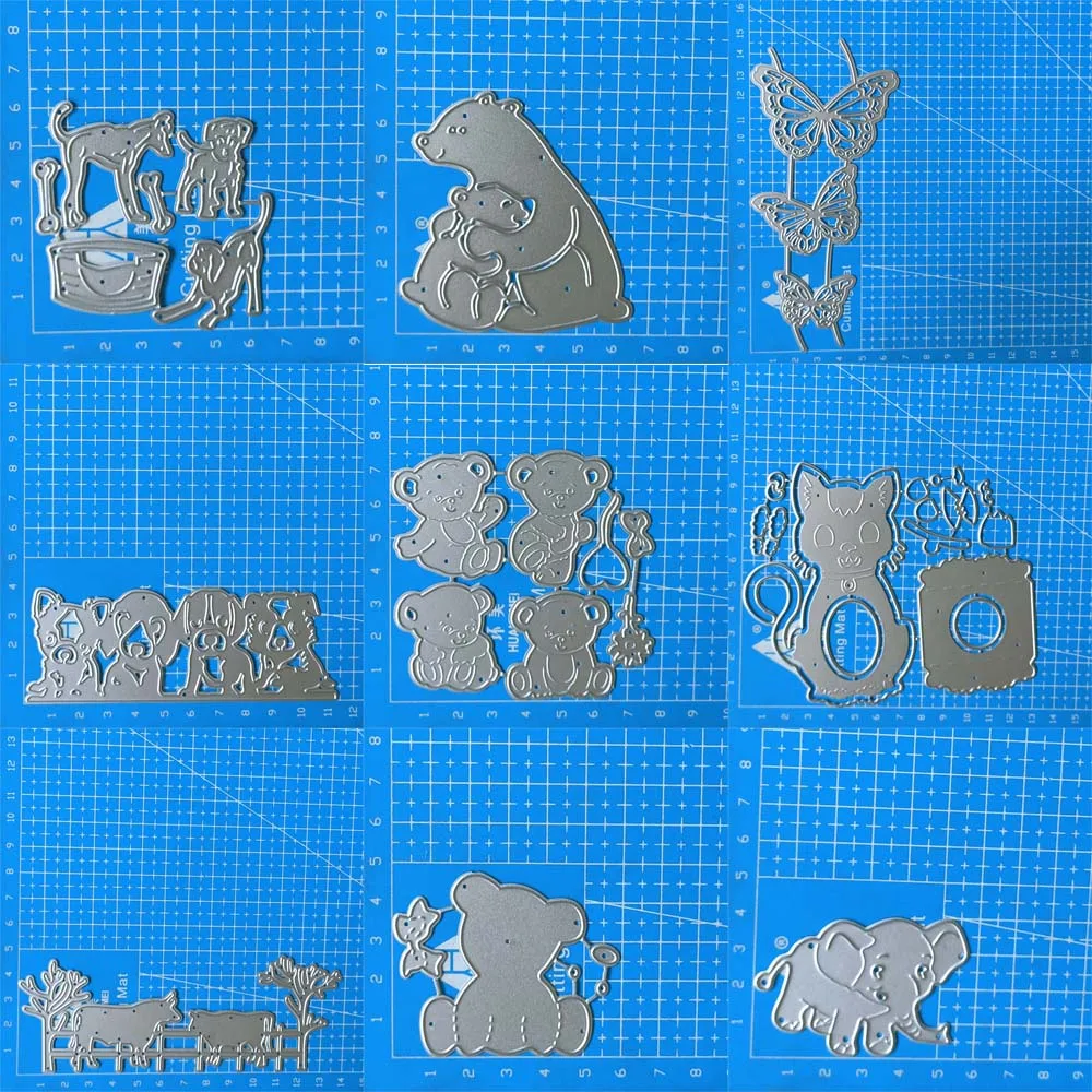 animal dog cat butterfly bear elephant Metal Cutting Dies Decoration Scrapbook Paper cards Craft Knife Mould Blade Punch Stencil