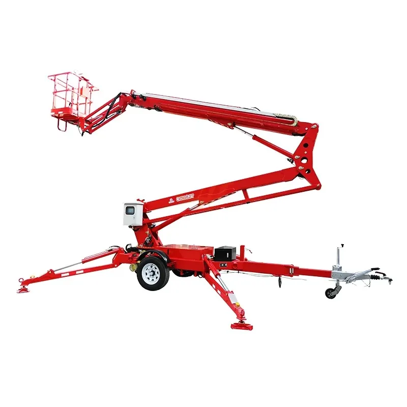 CE Approved Self-Propelled Articulated for Boom Lift Electric Knuckle Boom  for Hotels Home Use Dock Steel New Including Pump