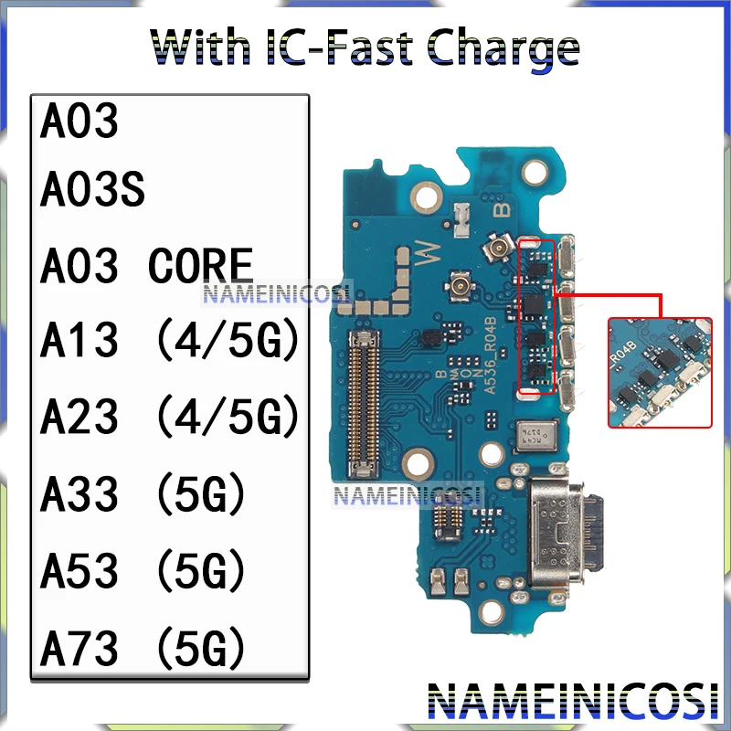 

Usb Dock Charger Port for Samsung Galaxy A13 A23 A33 A53 A73 A03 Core A03S 4G 5G Charging Board Module