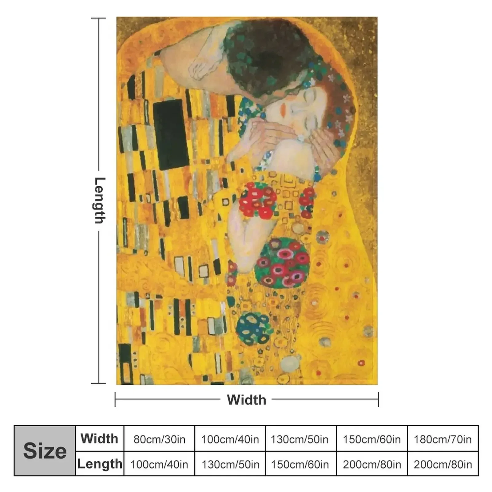 Gustav Klimt | The Kiss Throw Blanket warm for winter Hair Bed Blankets