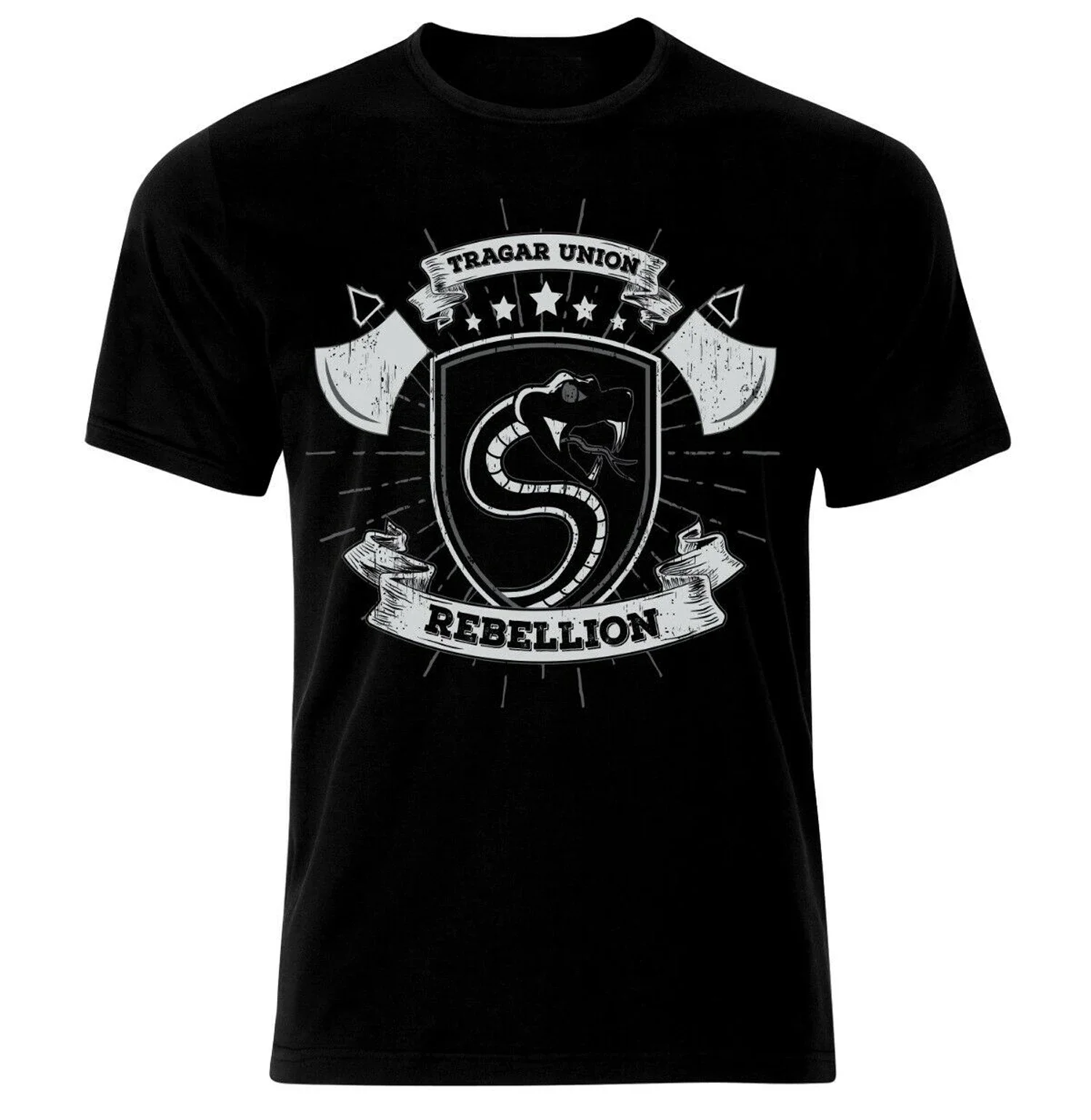 

Футболка Tragar Union Rebellion Snake Crest, новая летняя повседневная мужская футболка из 100% хлопка с круглым вырезом и коротким рукавом, размер S-3XL