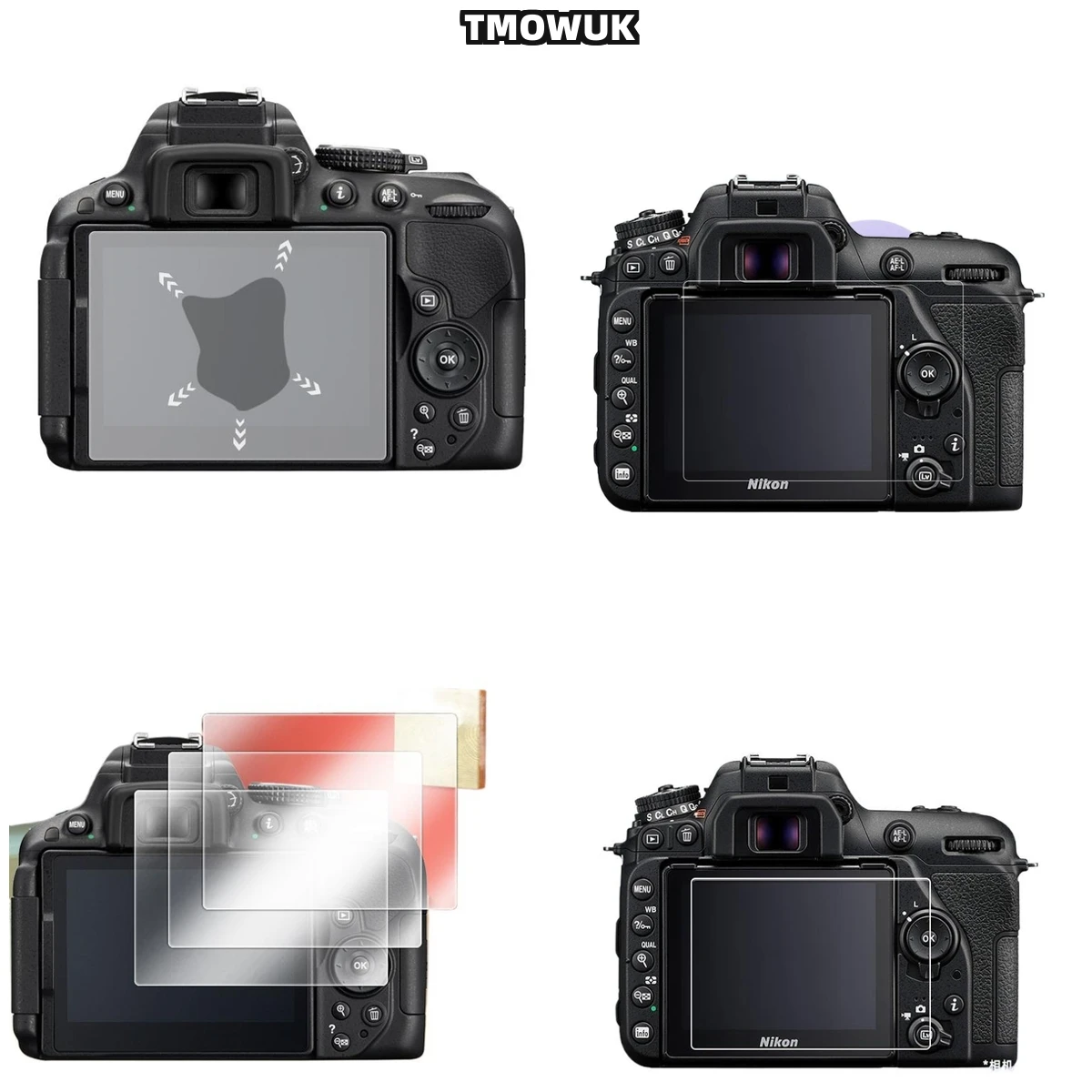 

For Nikon D5100 D5200 Camera Screen Guard, Ultra-Clear 9H Tempered Glass, Easy Install.