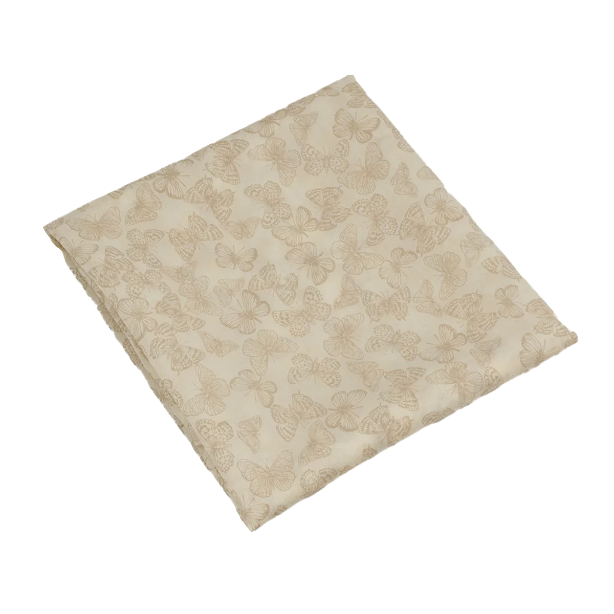 2 Yards Elegant Chinese Style Thin Beige Glossy Dark Pattern Butterfly Print Fabric Cheongsam Han Dynasty Ancient Costume Fabric