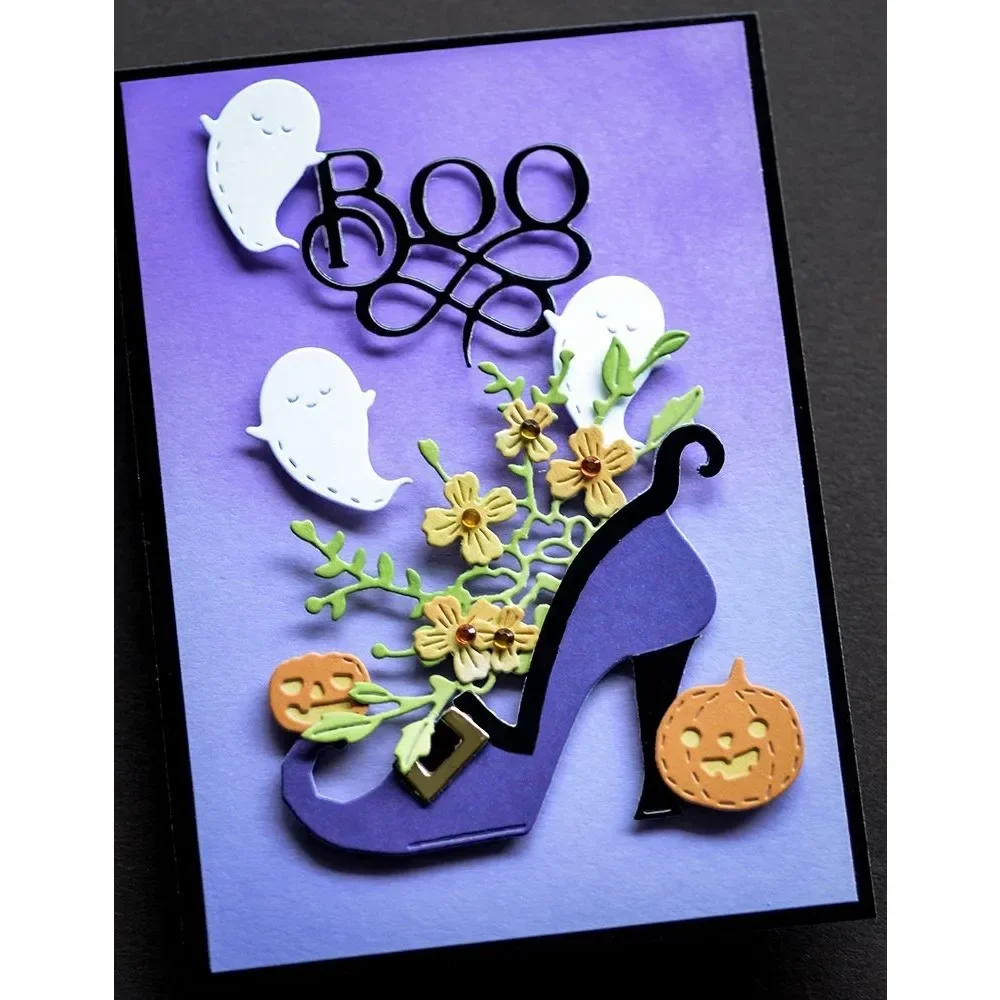 قوالب قوالب إطار قطع معدني للهالوين على شكل يقطين يمكنك صنعها بنفسك لسكرابوكينغ ورق صنع قطع الحرف اليدوية #5