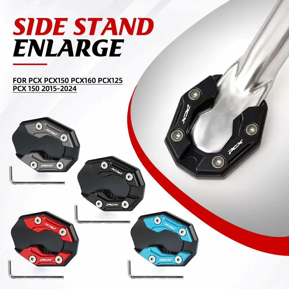 For Honda PCX PCX150 PCX160 PCX125 PCX 150 2015-2024 Motorcycle Kickstand Foot Side Stand Enlarge Extension Pad Support Plate