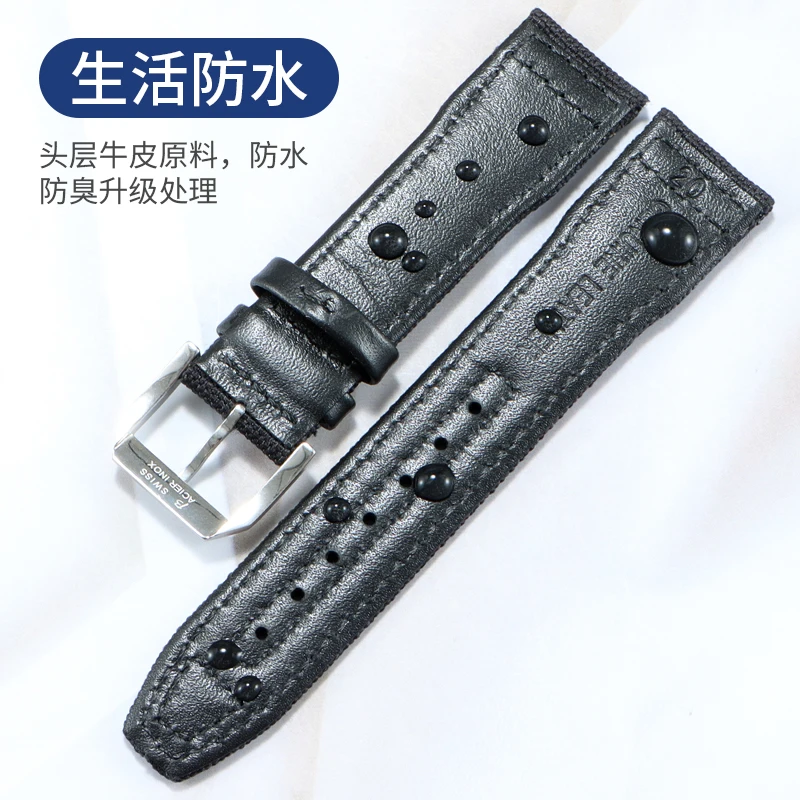 20mm21mm22mm Nylon canvas watch strap for iw PILOT'S WATCHES PORTOFINO VINTAGE SPITFIRE UTC MARK XVI outdoor sports bracelet