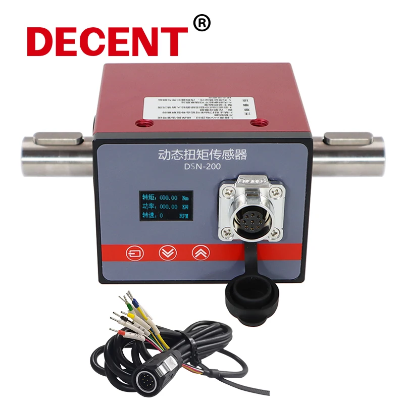 Rotary Torque Sensor Motor Speed Power Measuring Instrument Transducer Build-in OLED Display Force Dynamic Torsion Test English