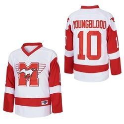 USA ice hockey jerseys Mustangs 10 Youngblood Hamilton jersey Sports Comfort Outdoor sportswear Hip-hop culture movie White