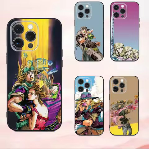J-Jojo Steel Ball RunS Phone Case For iPhone 16,se4,15,14,13,12,11,Pro,X,XS,Max,XR,Plus,Mini Soft Black Cover