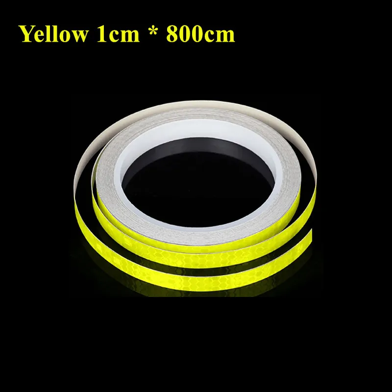 Motorcycle Wheels Reflect Fluorescent MTB Bike Reflective Sticker Strip Tape For Cycling Warning Safety Motorbike  Wheel Decor