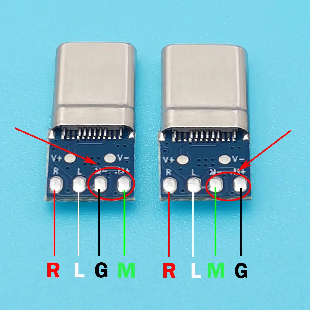 1 szt. USB typ c cyfrowy audio męski 3.5mm słuchawki DIY modyfikacja adapter wtyczka 4 punkty lutowania złącza audio usb-c — zdjęcie 6