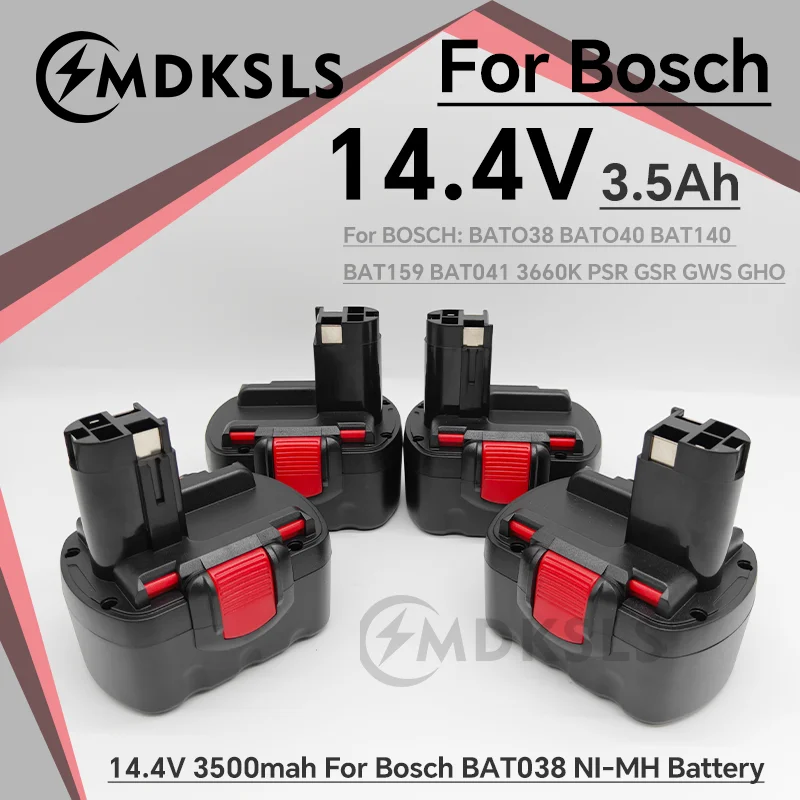 

For BOSCH 14.4V Power Tool Battery for BAT038, BAT040, BAT140, PSR 14.4VE-2, GSR 14.4V, GDS, 35614, BAT041 Replacement battery