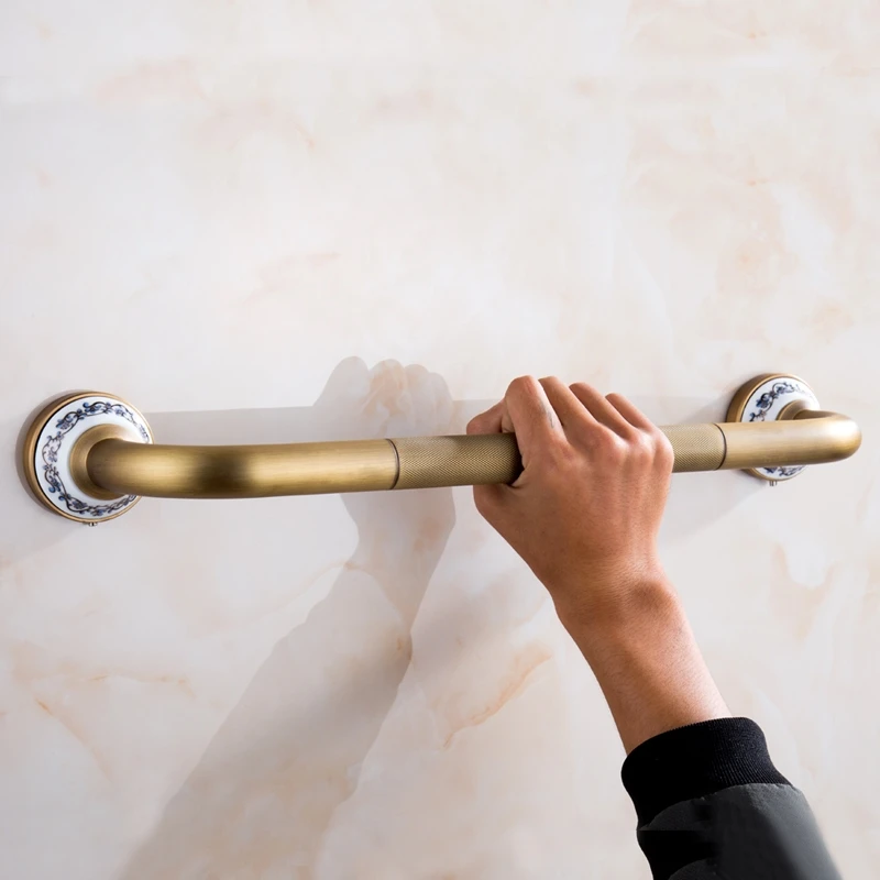 7 Types European antique grab bars bathtub, Copper towel bars or grab bars for toilet, Bathroom vintage grab bars black/white