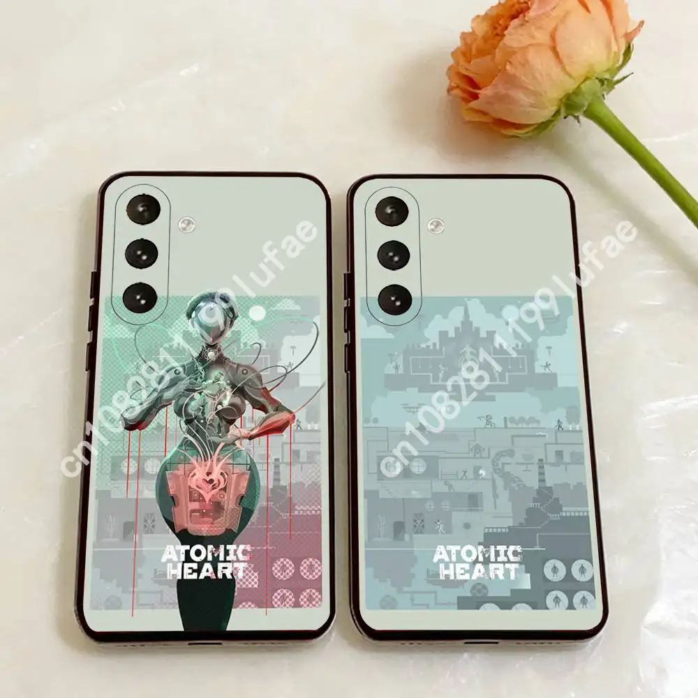A-Atomic Heart Soviet Futurism Phone Case for Samsung Galaxy A73 72 71 70 A53 52 41 40 A32 31 30 Note20 Note10 Note9