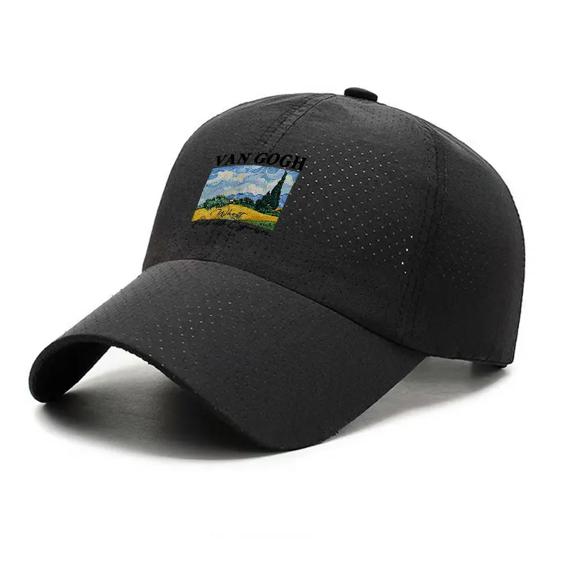 Van Gogh Wheat Field With Cypresses Quick Dry Baseball Cap For Art Lovers