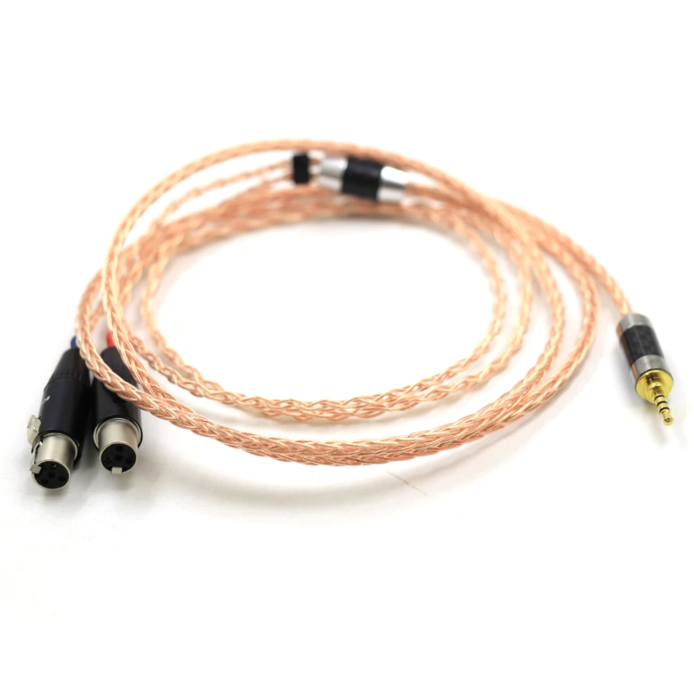 Cable de actualización de auriculares de cobre puro de un solo cristal 7N para Audeze LCD-3 LCD-2 LCD-X LCD-XC LCD-4z LCD-MX4 LCD-GX lcd-24