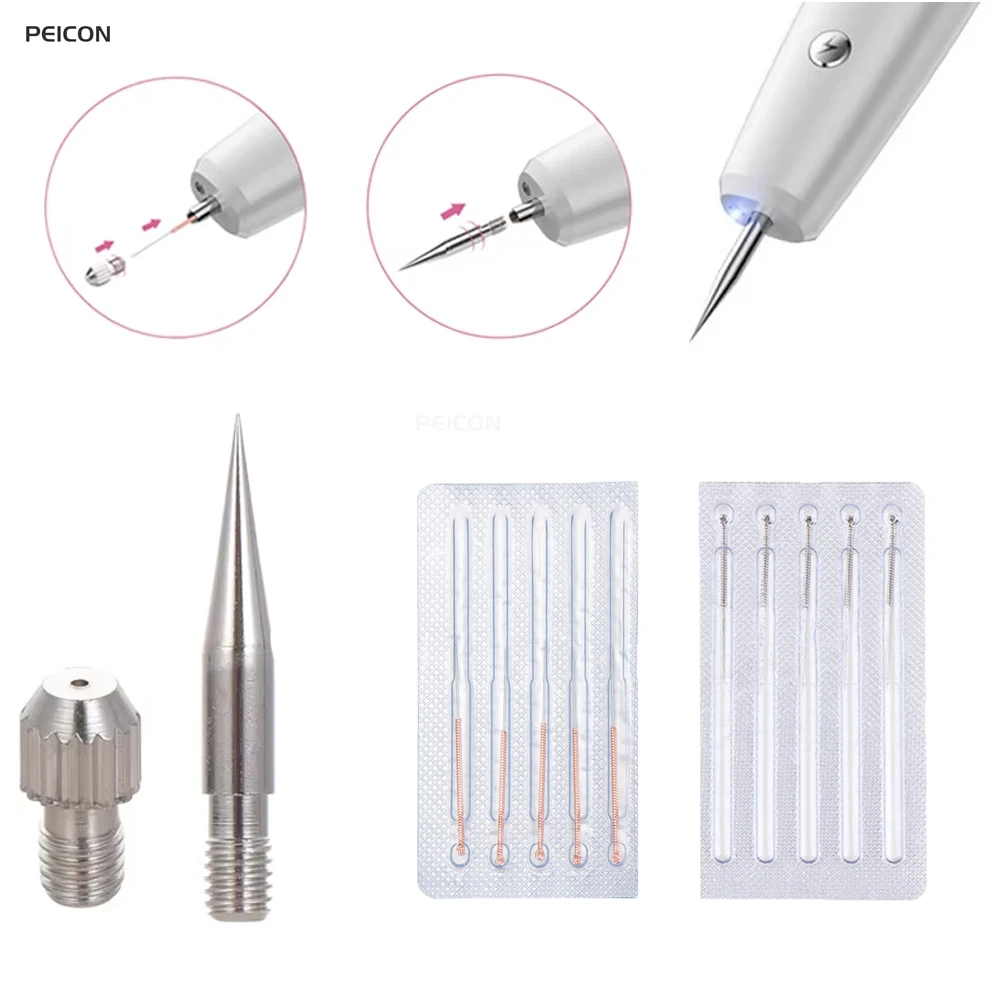 Laser Plasma Pen Needles Set for Freckle Mole Wart Dark Spot Tattoo Skin Tag Remover Face Skin Care Tool Replacement Accessories