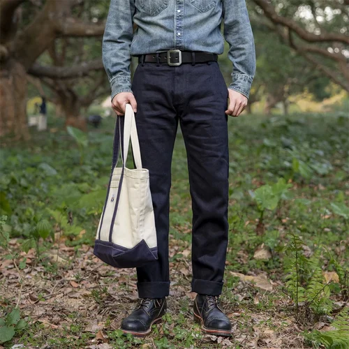 Imagen 2 del producto Red Tornado Azul-Negro Oficial Pantalones Slim Straight Fit 14oz Indigo Selvedge Denim Jeans