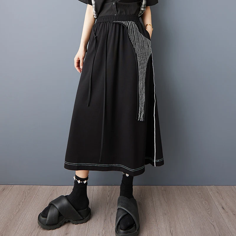 تنورة فضفاضة تناسب Faionable مع تنورة على شكل حرف A متوسطة الطول بتصميم غير متماثل من Mountain Sle متعددة الاستخدامات