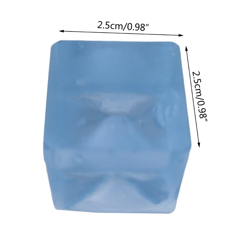 77HD Ice Block Anti-Stress TPR Toy Simulation Ice Cube Soft Stretchy Toy Handsqueeze Toy Novelty Practical Joke Props