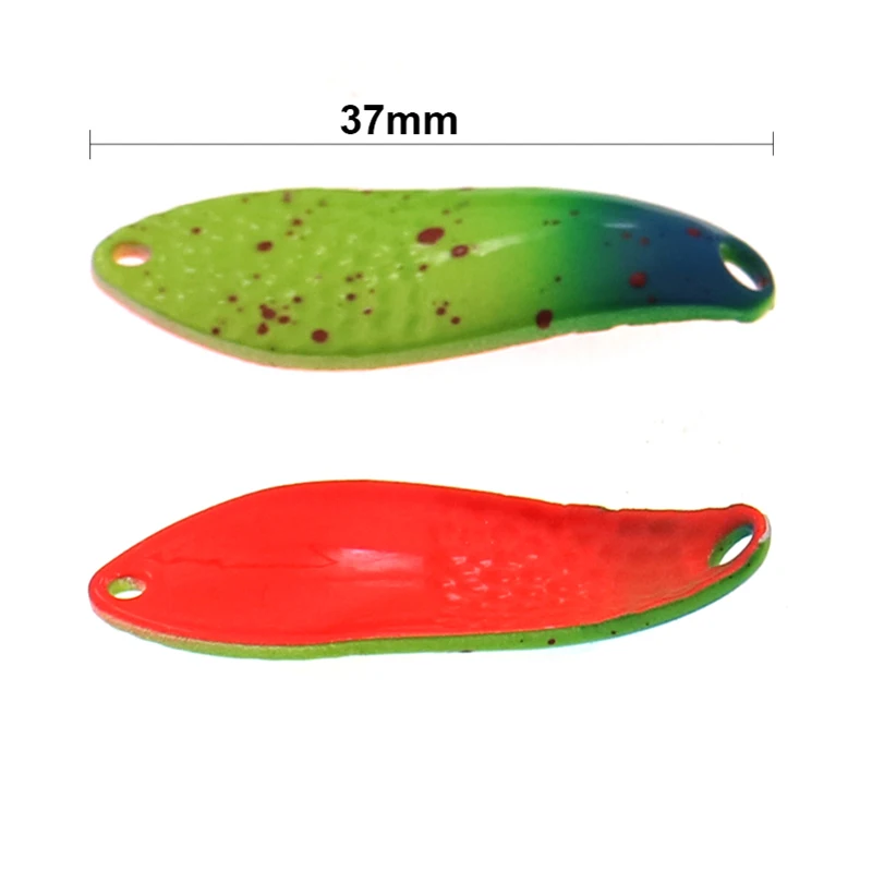 Trout Fishing SPoon 4g 37mm Colorful Spoon Bait Copper Metal jig Fishing Lure Bait Lures Spinner For Trout Chub Perch Salmon