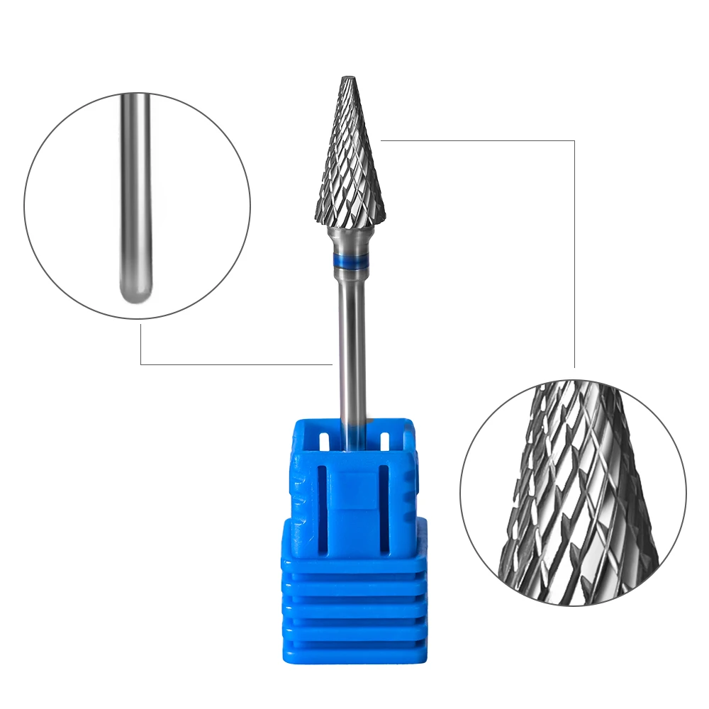 1PCS Carbide Nail Drill Bits Electric Drill Machine Files Milling Cutter Manicure Burr Cuticle Remove Nozzles Nail Art Equipment images - 6