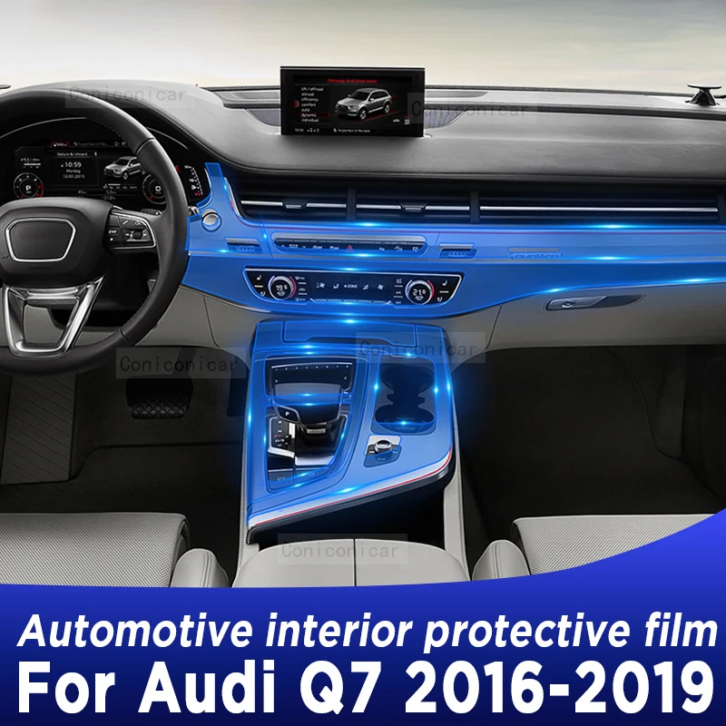 

For AUDI Q7 2016-2019 2018 Gearbox Panel Navigation Screen Automotive Interior TPU Protective Film Cover Anti-Scratch Sticker