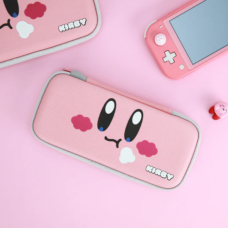 

Cute Kirby Game Peripheral Switch Oled Lite Storage Bag Portable Bag Cute Cartoon Game Console Protective Case Gifts New