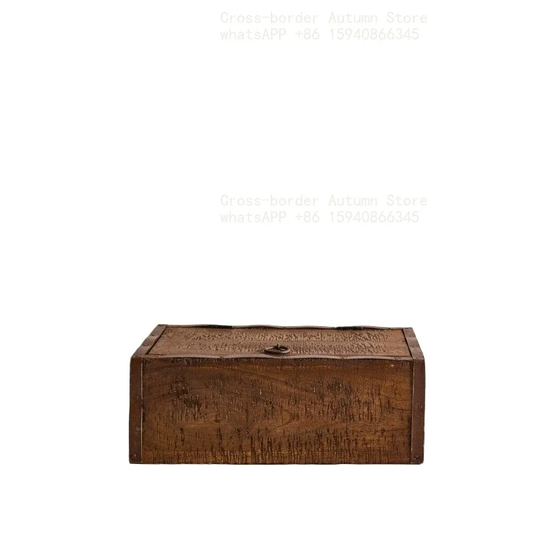 Imitation old rectangular wooden box storage box storage box household ornament decoration