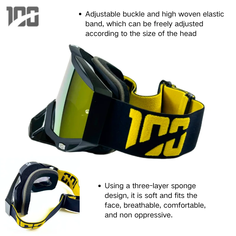 Motocross Brille Männer Frauen Dirt Bike Motorrad Brille Winddicht MX Radfahren Sonnenbrille Ski Brille Moto Training Ausrüstung – Detail 3