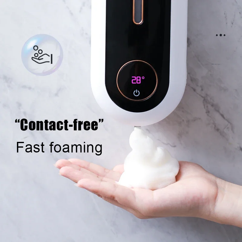 

Temperature Digital Rechargeable Sensor Touchless Hand Sanitizer Machine for Bathroom Automatic Foam Liquid Soap Dispenser