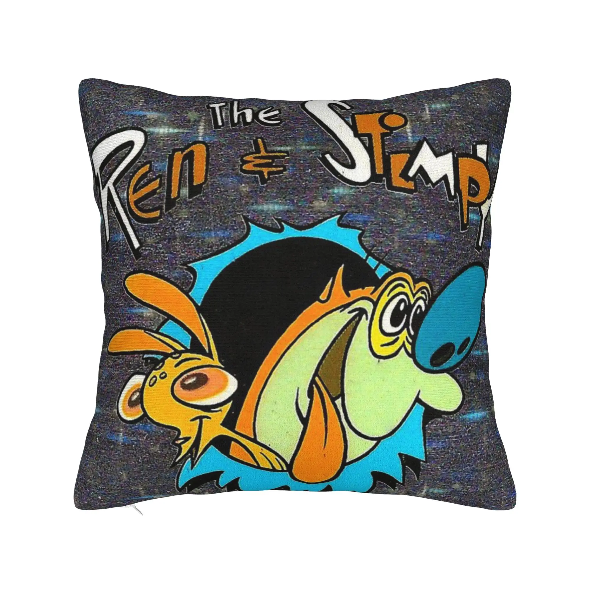 The Ren & Stimpy Show Cartoon Pillow Covers Merch Printed Cushion Cover Decoration  Pillow Case Cover Seat Multi-Size