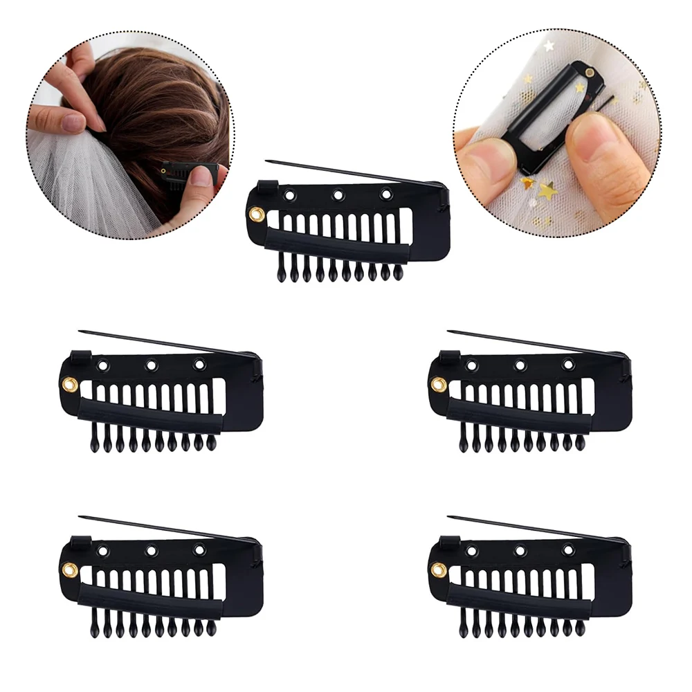 5szt Klips do peruki z agrafami bezpiecznymi bez szycia Chunni Grip Dupatta Klipsy do ustawiania dla dziewcząt Kobiety Peruka Chusta na głowę Hidżab i Tikka
