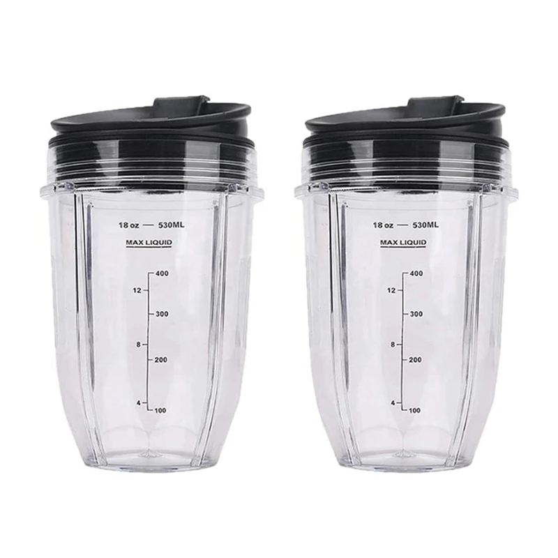 Blender Cup Replacement For Nutri Ninja Blender Blender Replacement Parts, Blender Cups (18Oz/530Ml)