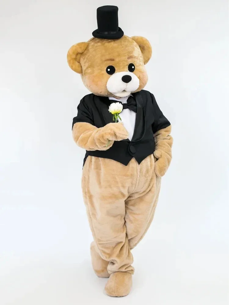 

Tailcoat Teddy Bear Rabbit Mascot Costume Cartoon Walking Doll Clothes Advertising Halloween Carnival Fancy Party Outfits
