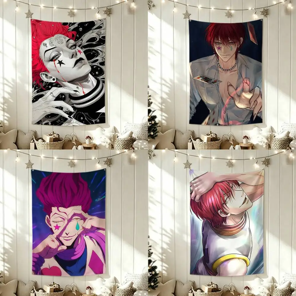 

H-Hisoka H-Hunter X Hunter Funny Flags for Bedrooms Home Decor Items Outdoor Decors Garage Decoration Flaga