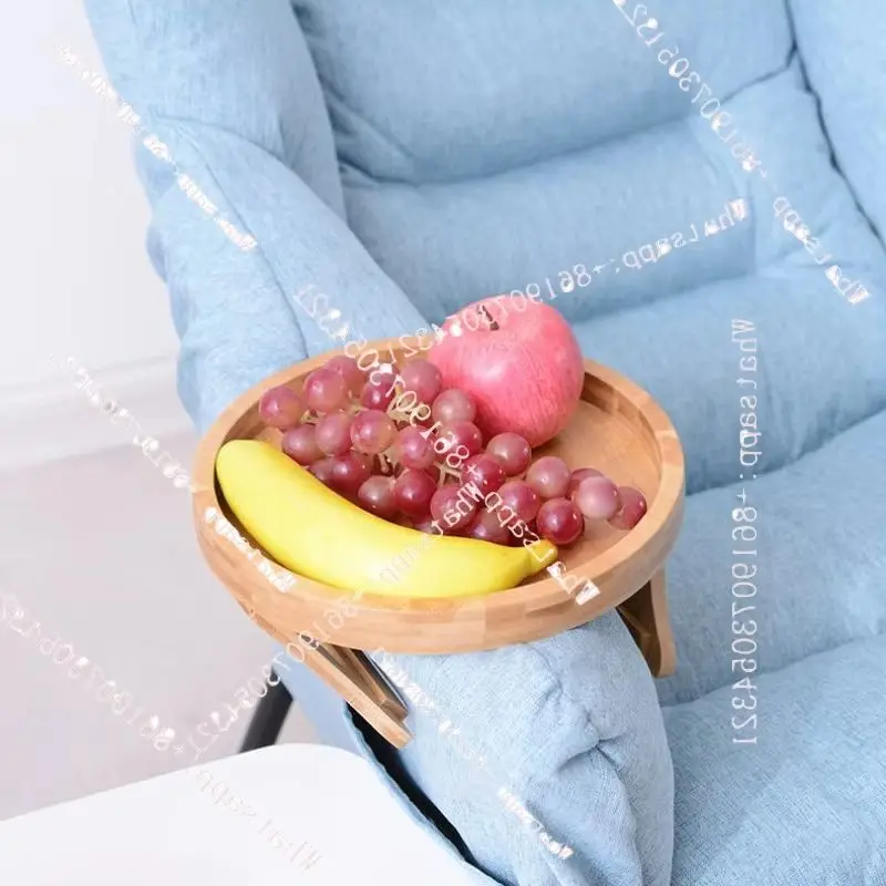 

JHKLSofa Tray Table Sofa Tray Table Sofa Armrest Snack Storage Rack Wooden Crafts