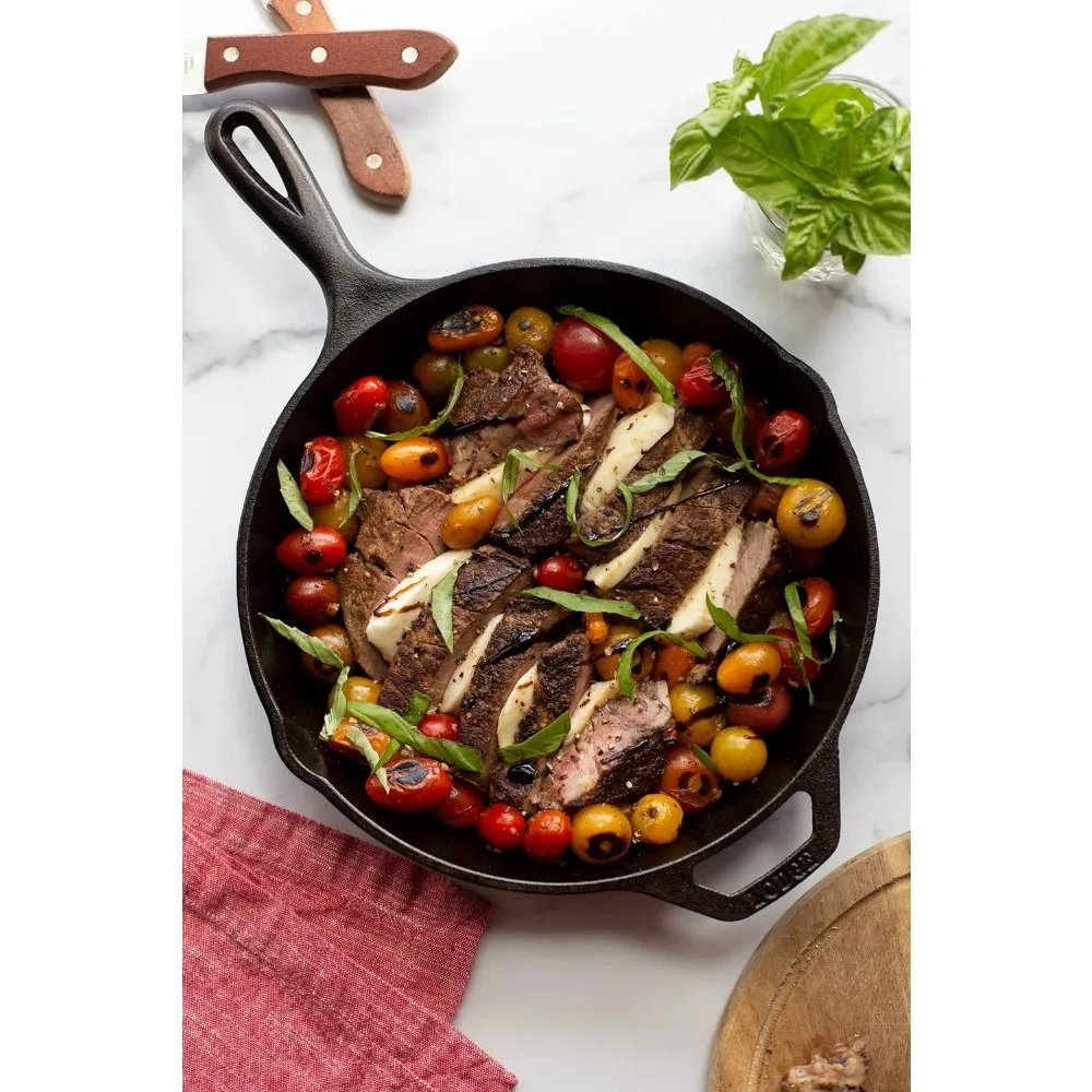 

Pre-Seasoned Cast Iron Skillet Set - Set Includes 8 Inch Skillet, 10.25 Inch Skillet, and 12 inch Skillet