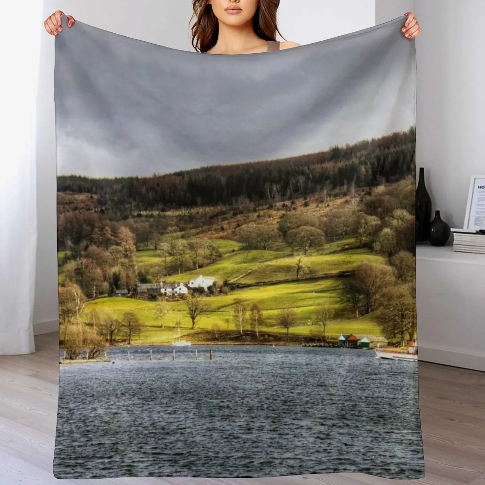 Coniston Water Throw Blanket Weighted Softest Blankets