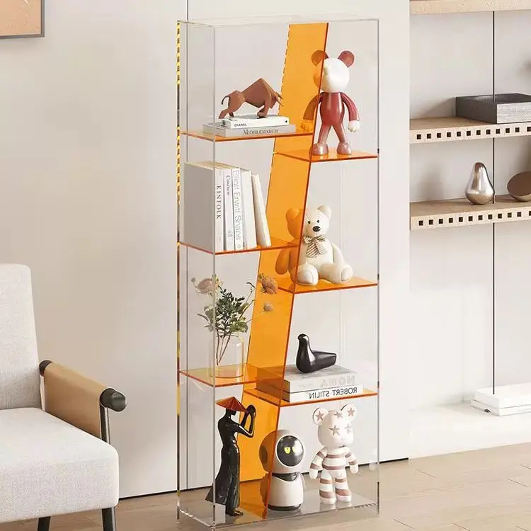 

Irregular display rack Light luxury living room floor bookshelf Simple display rack Wine cabinet