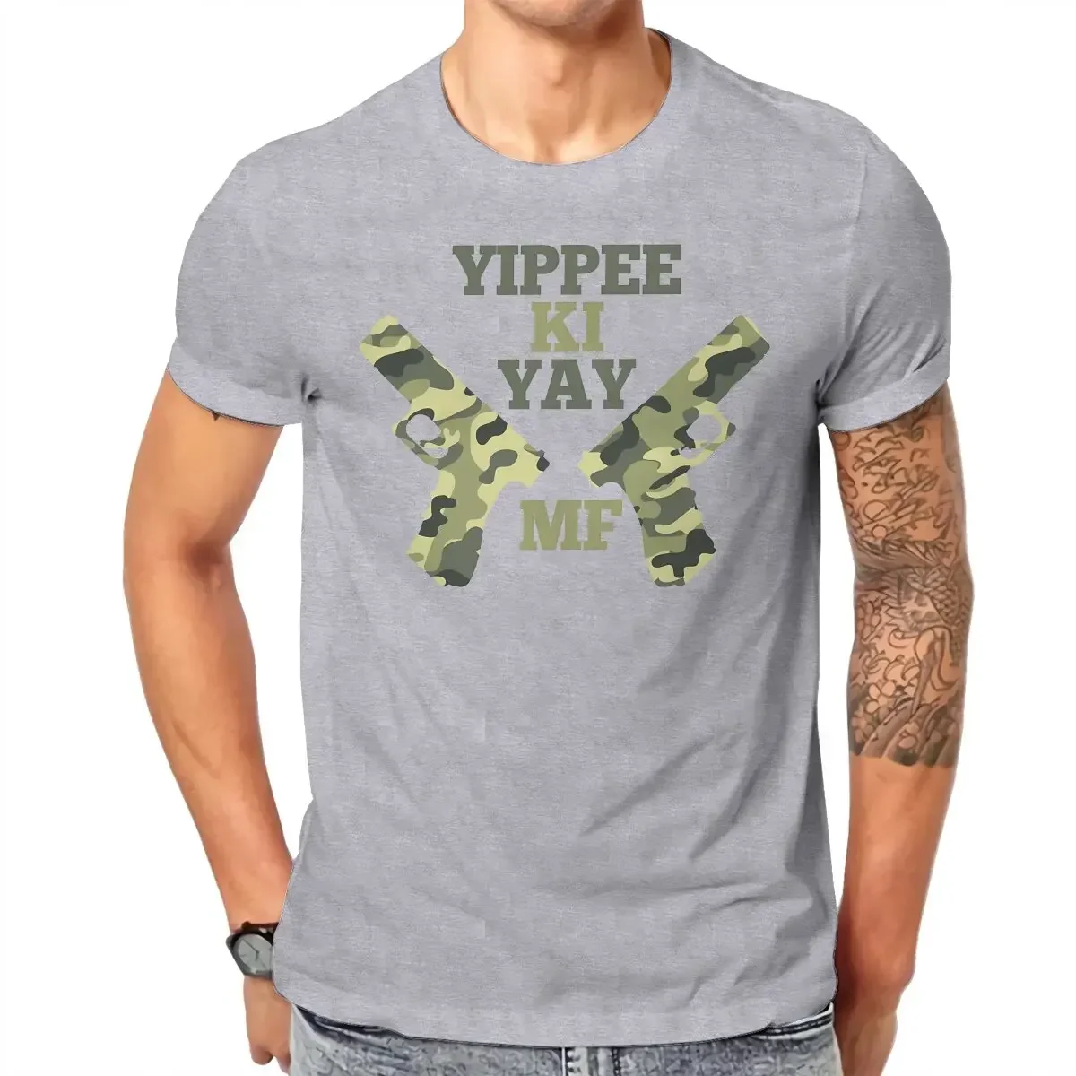 Yippee Ki Yay MF O Neck TShirt Shooting Sports Pure Cotton Original T Shirt Man's Tops New Design Big Sale Round Collar harajuku