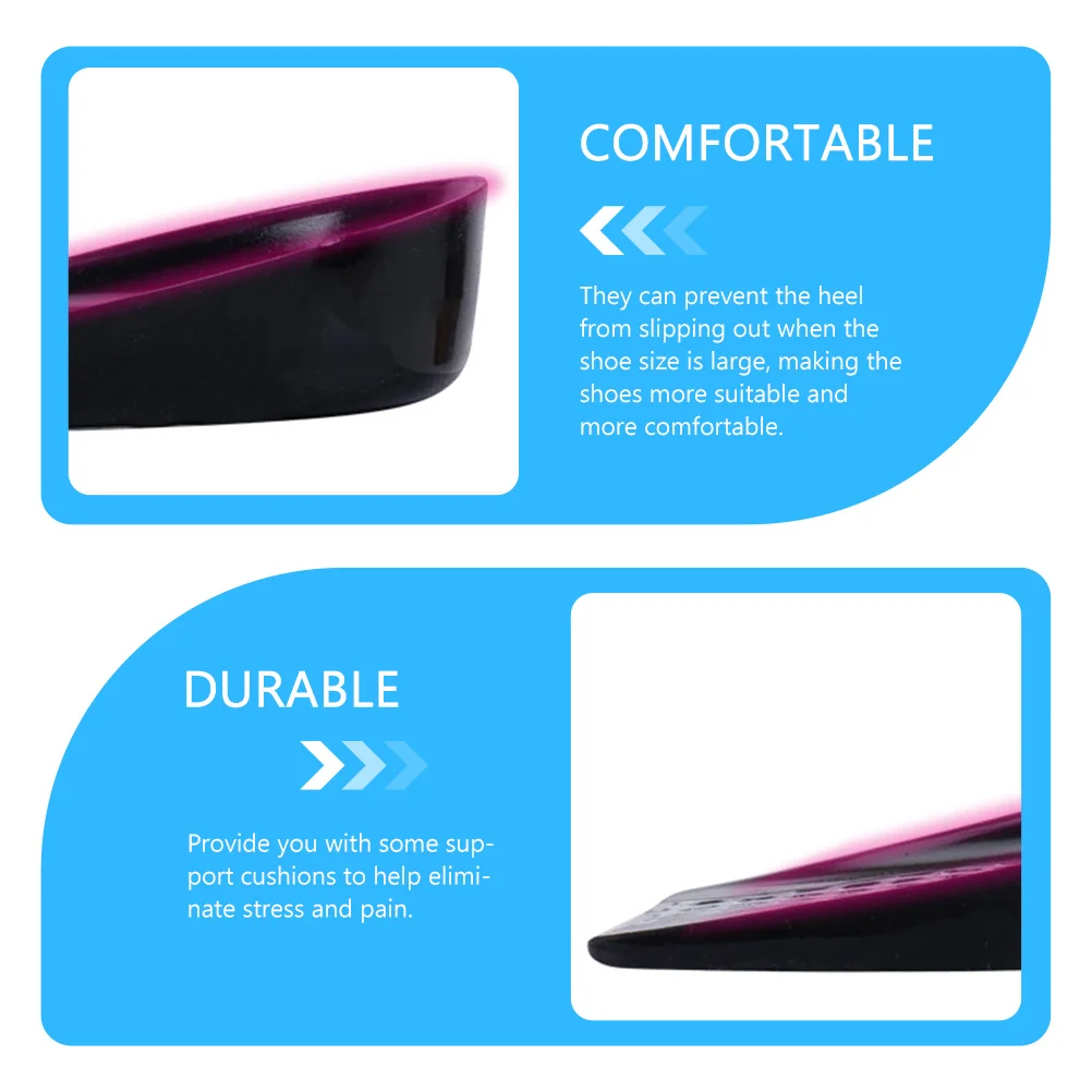 2 قطعة منصات العسل تنفس نصف حجم إدراج للأحذية الرياضية كعب أسود لتخفيف الآلام وسادة وسادة للأحذية #6