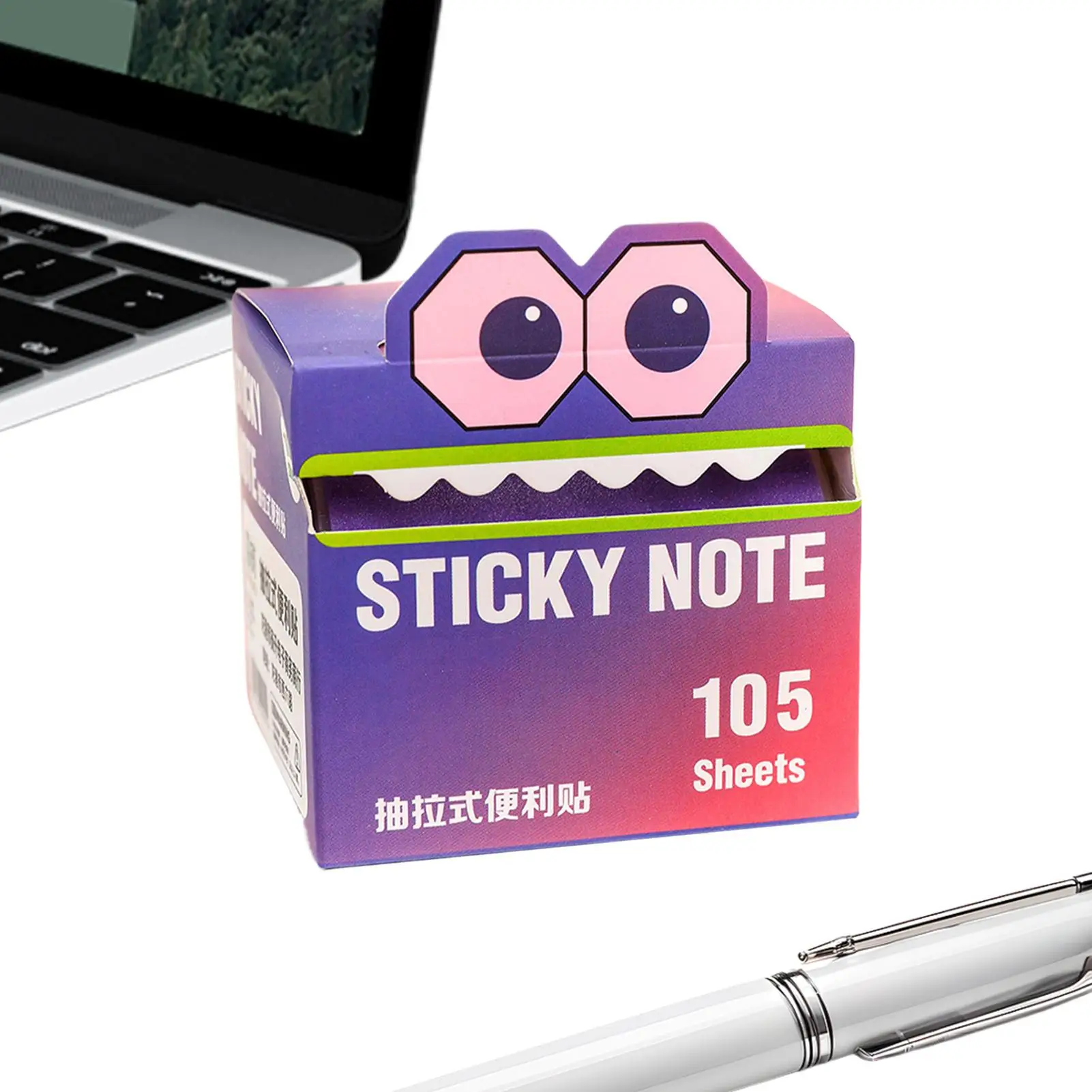 Transparent Sticky Notes 105 Sheets Pull-Out Strong Adhesion Reusable Office Sticky Notes For Memo Marking Home School Office