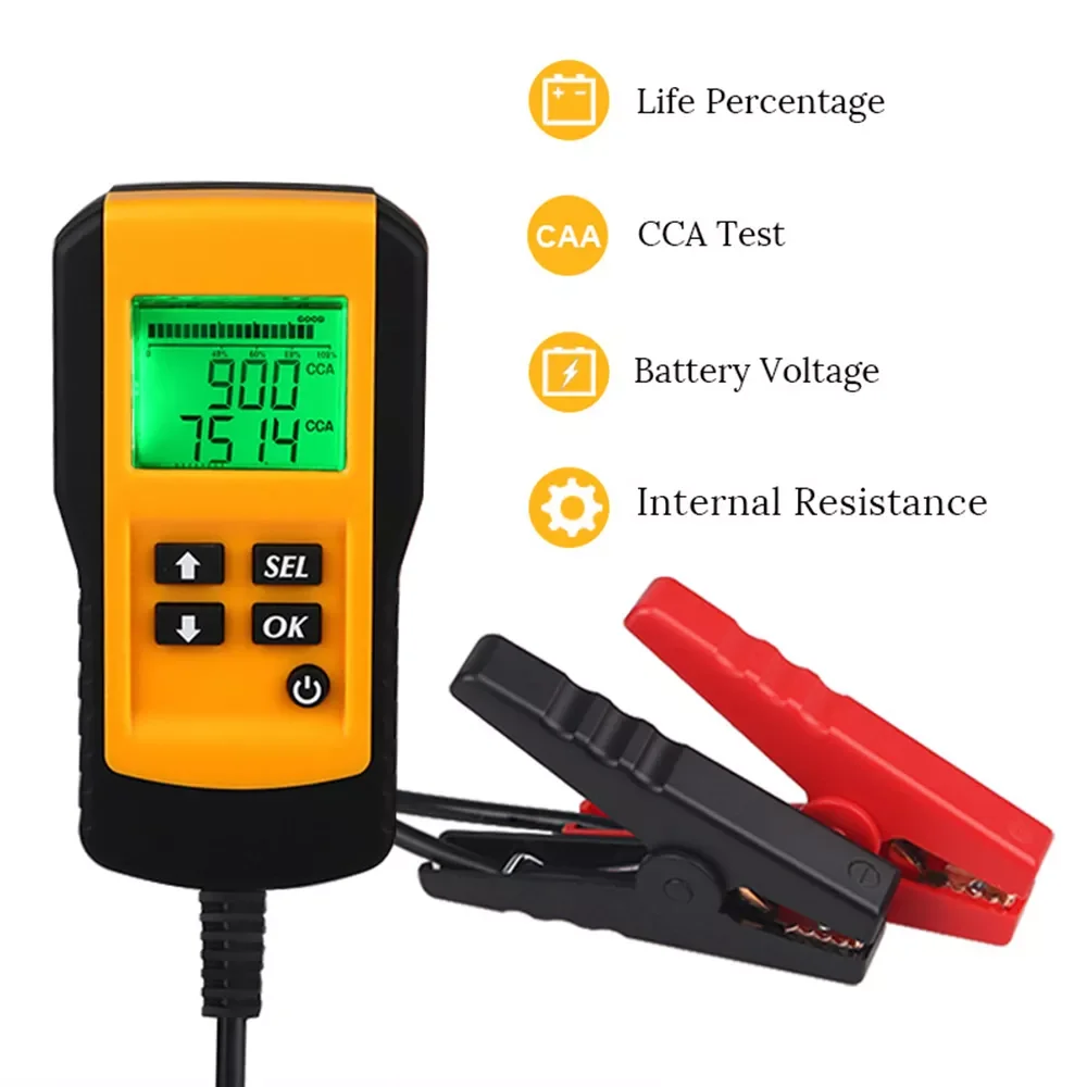 Universal 12V Car Battery Digital Tester Auto Battery Analysis Diagnostic Tool For Dry Wet Gel AGM Lead Acid Battery 12V