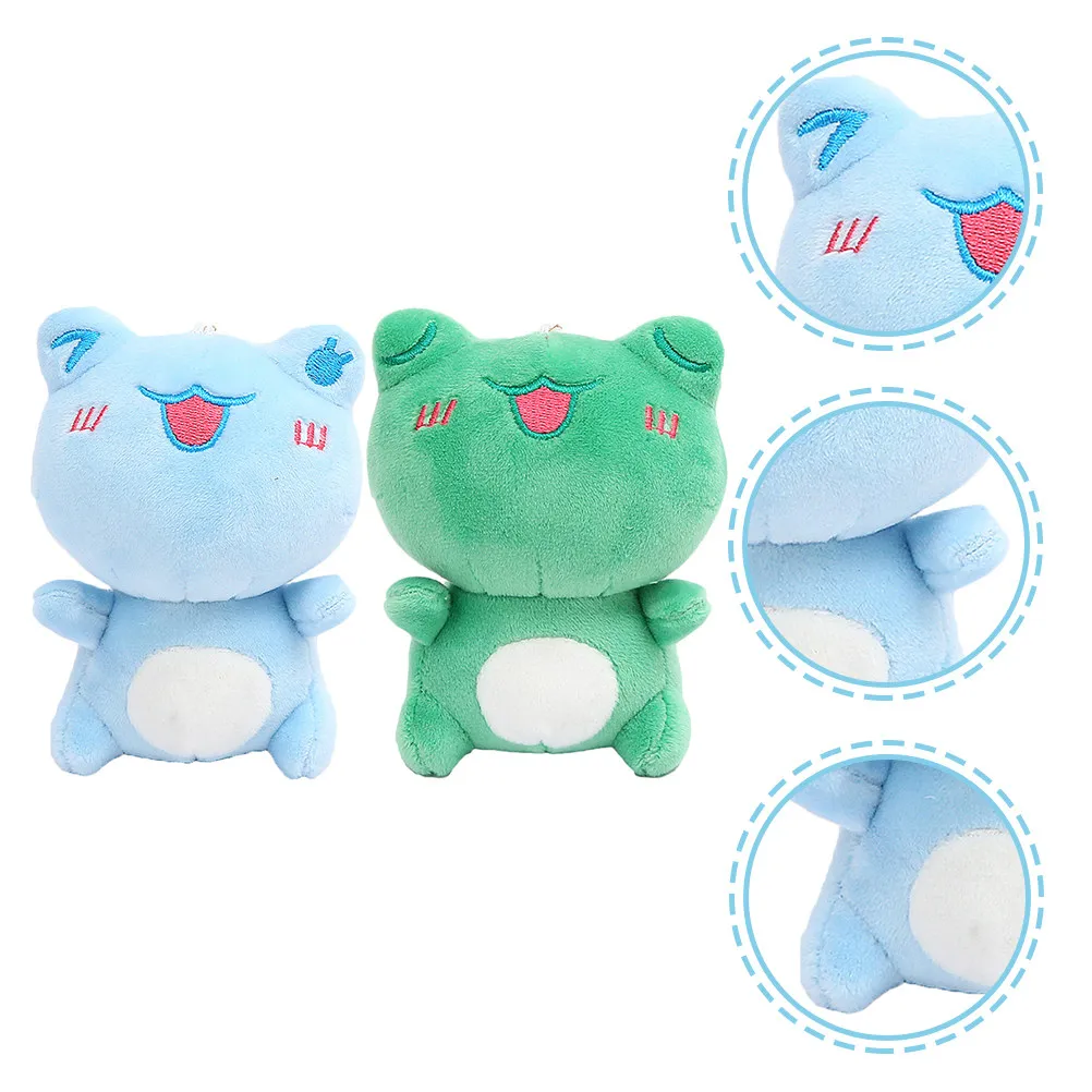 

2Pcs Stuffed Frog Keychain Pendant Small Animal Bag Charm Mini Cute Hanging Decor for Women Girls Gift Frog Keychain